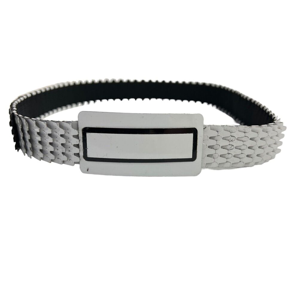 Vintage Women's‎ Fish Scale White Metal Stretchy Waist Belt